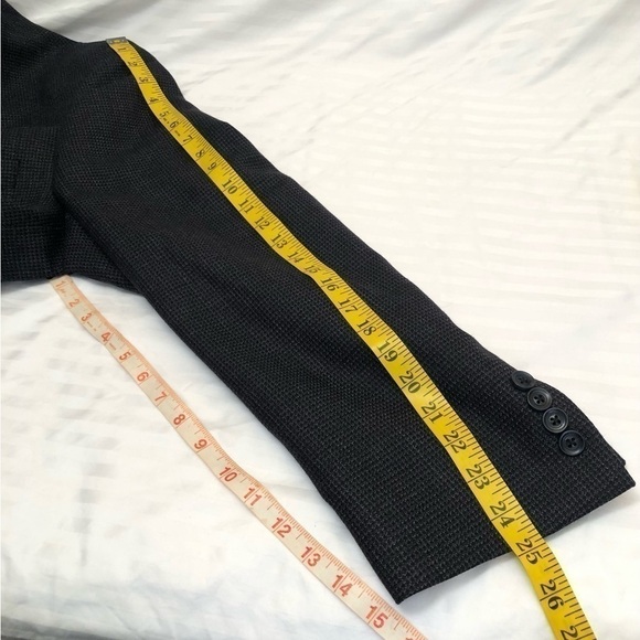 Jean Paul Germain Tweed Navy Blue Blazer Sport Coat Wool Blend Mens 50R - Picture 14 of 16